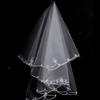 Wedding Tulle Bridal Lace Veil with Bowknot/Floral Trim Elegant Bridesmaids Veil