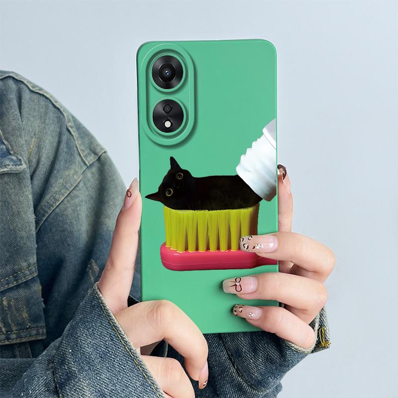 For OPPO A78 4G Phone Case CPH2565 Cover Soft Silicone Cute Panda Flower Boys Girls Painted Shell Funda Protective Casing Coque