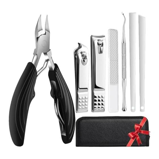 8-piece nail clipper set, nippers, ingrown nails, elderly nail care, thickened nails, for both hands and feet, nail care set, easy to trim, high
