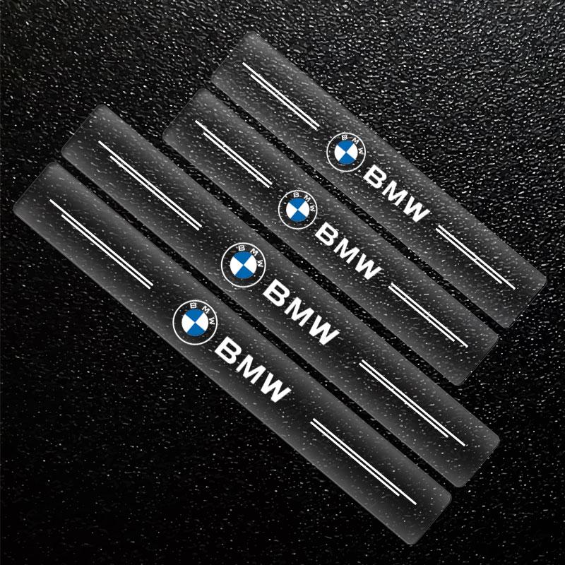 4Stk. Auto Einstiegsleisten Schutz Transparent Dekoratives Abzeichen 3D Aufkleber Für BMW E46 E39 E90 E60 E36 F30 F10 E34 E30 F20 E92 M3 M4 M5