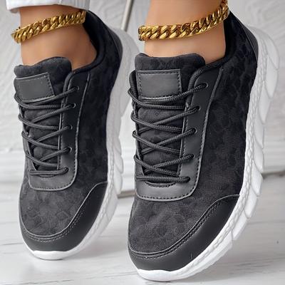Damen Modische Spitze Floral Sportschuhe, Weiße Lässige Sportschuhe, Dicksohlige Bequeme Schnürschuhe