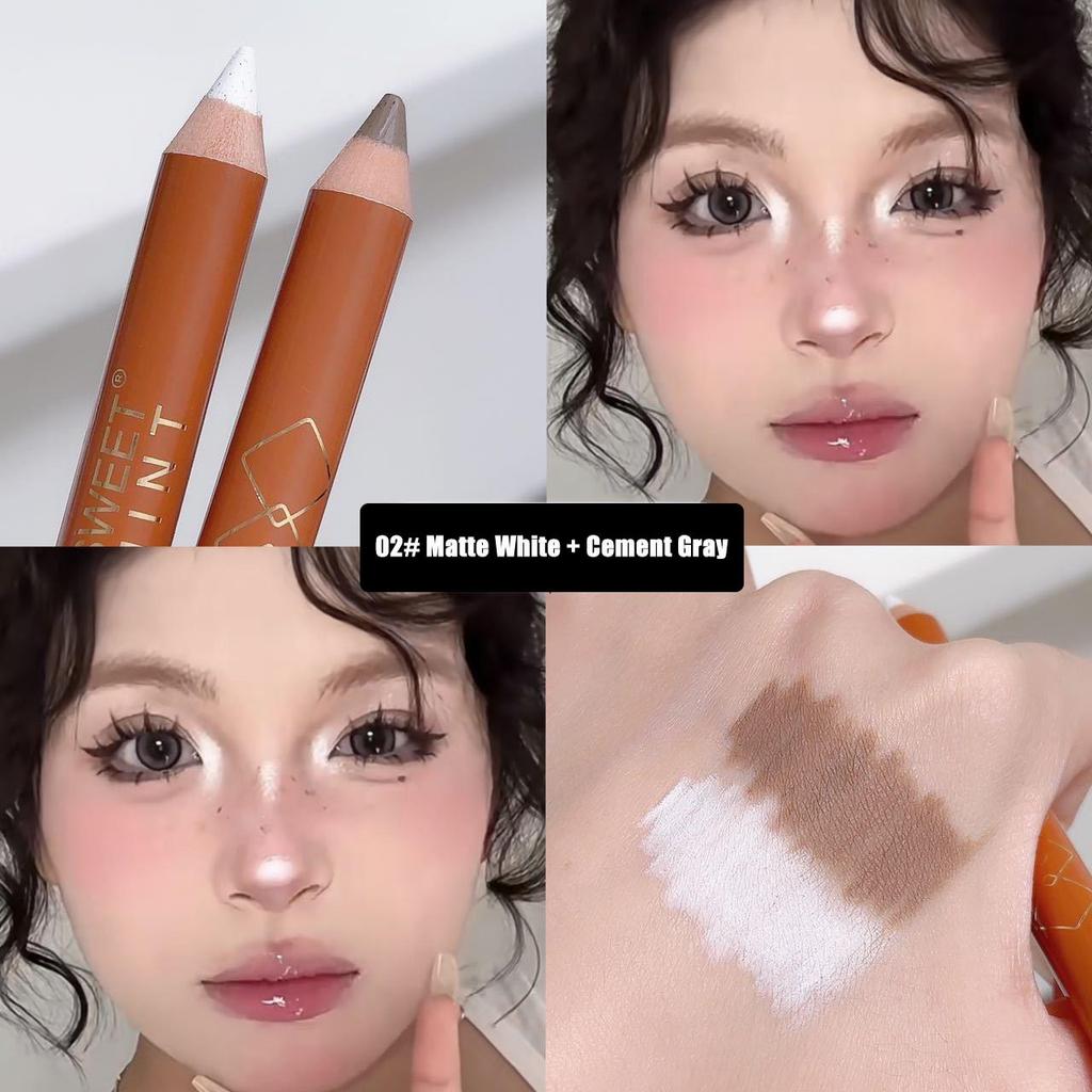 Double-ended Contour Pen Matte Brightening Facial Shadow Highlight Contouring All-in-One Stick