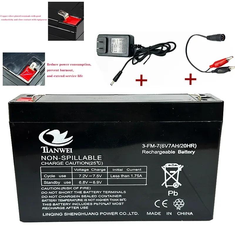 100% Nová 6V olověná baterie 7000mAh pro dětská elektrická autíčka, hračky, auta, motorky, dětské kočárky, baterie