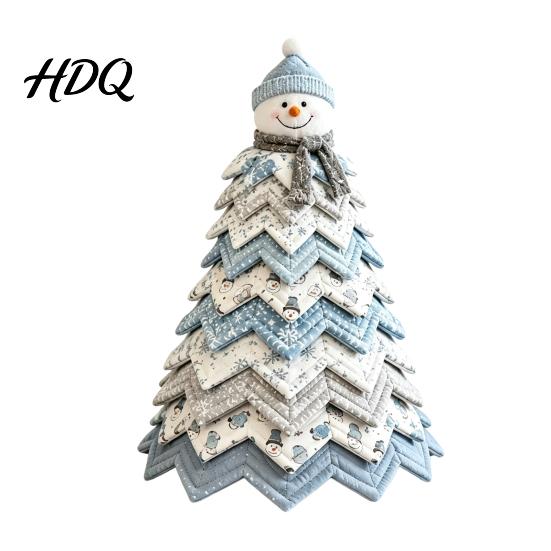 Schlafzimmer Festliche Akzente DIY gesteppter Weihnachtsbaum Bausatz Handgefertigter Stoff Tischdekoration Gartenornamente Feiertags Bastelprojekt für Zuhause
