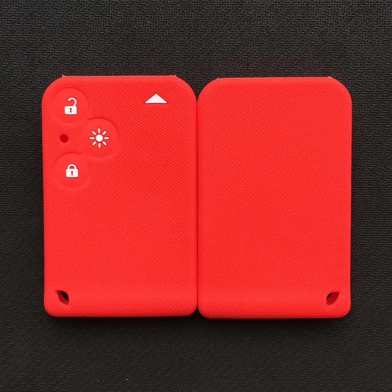 Silicone Car Key Cover Set for Renault Laguna Espace AVC CLE Card Remote Key Holder Protector Key Case
