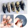 1Box Nail Riveting Metal Gear Machinery Nail Ornament Gold/Silver Charms Rivet Metallic Nail Art Punk Spikes Studs Tip Decor
