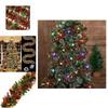 Colorful Pvc Christmas Decoration Garland For Holiday Party Atmosphere 500cm Length