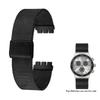 Per Swatch IRONY YAS112 /YGS749 Orologio da Uomo con Cinturino a Maglia Intrecciata in Acciaio Inossidabile Catena Cinturino in Metallo Serie YIS YVS 17mm 19mm 20mm 21mm