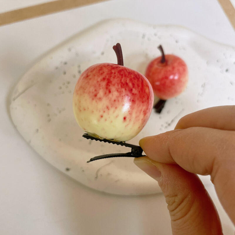 Fruit Apple Apple Clips Unique Vegetable Hair Clips