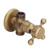 Angle Valve Vintage Style Brass High Hardness Good Sealing Cold Hot Faucet Water Stop Valve