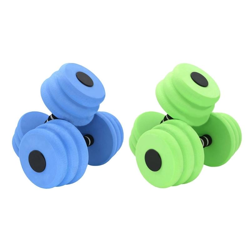 1Pair Thread Foams Dumbbells Water Fitness Exercises Equipment for Adults, Kids