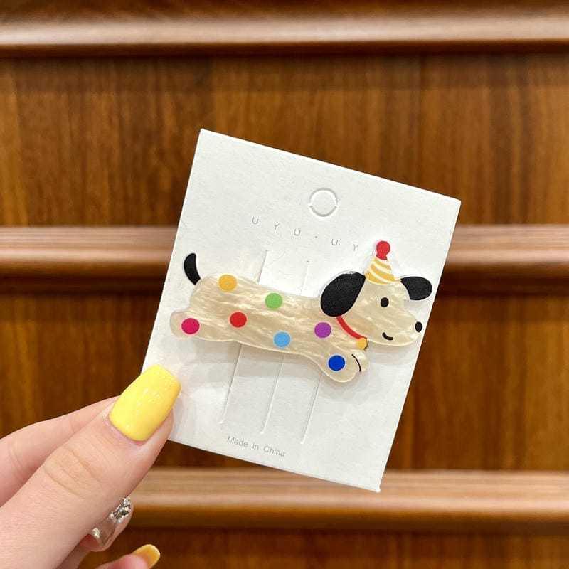 

1 шт., милая мультяшная заколка для волос в виде щенка-кошки, женская боковая заколка, головной убор, аксессуары для волос, высококачественная заколка-утконос, летняя заколка для волос