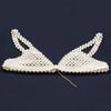 Elegant Strapless Pearl Embellished Vest with Body Chain