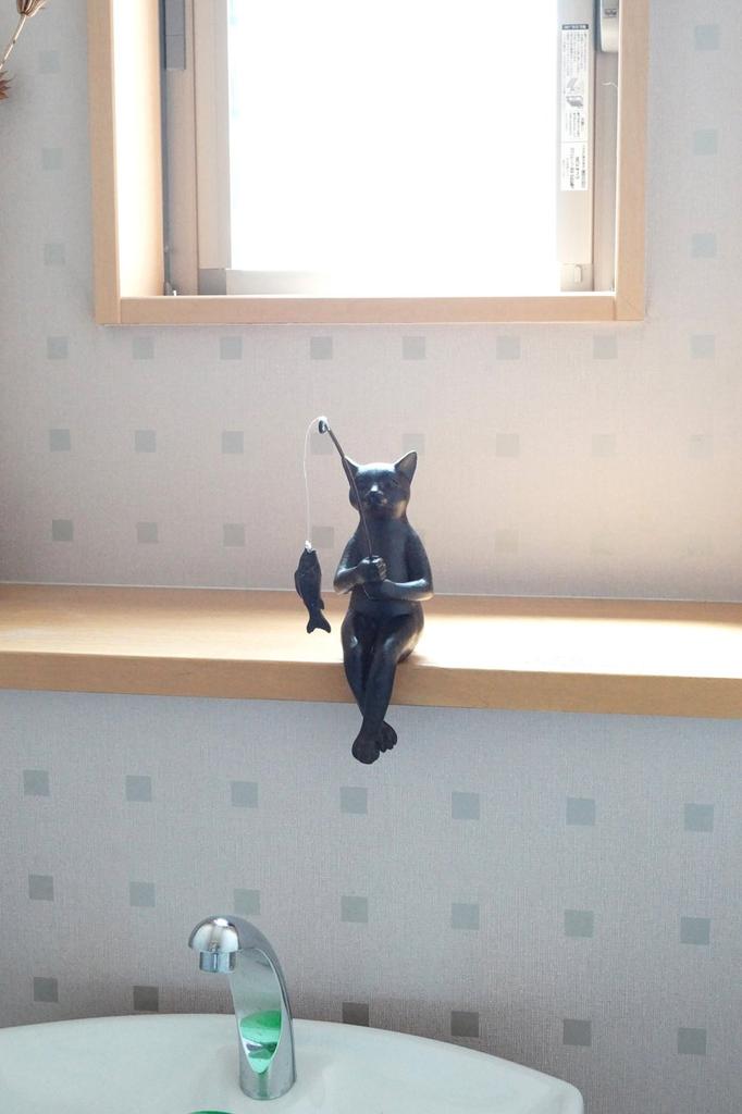 Cat Figurine Cat Figurine Antique Goods [Fishing Cat]