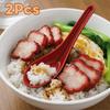 2 Stück Japanischer Stil Ramen Löffel Langer Griff Porridge Löffel Langlebiger Esslöffel Kantine