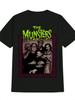 Men's "THE MUNSTERS" Graphic T-Shirt - Black with Green & Purple Accents, Short