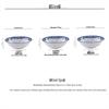 4-Piece 8-Inch Ceramic Noodle Bowls: Underglaze Blue and White Porcelain Conical Soup Bowls, Household Tableware.
