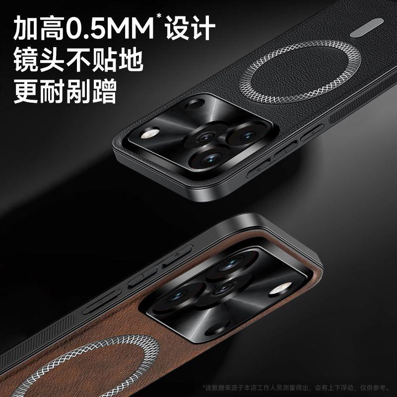 Dla Magsafe Magnetyczne Etui dla Honor 600 Pro Global Edition Pokrowiec Skórzany Miękki Odporny na Wstrząsy Metalowy Ochrona Aparatu Obudowa Fundas