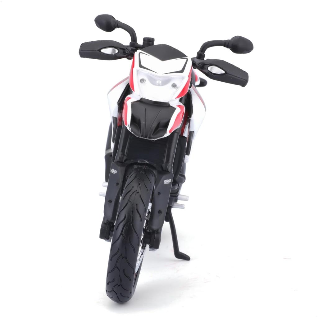 Maisto 1/12 Scale Ducati Hypermotard White / Diecast Model Car, Motorcycle, Finished Model 13015