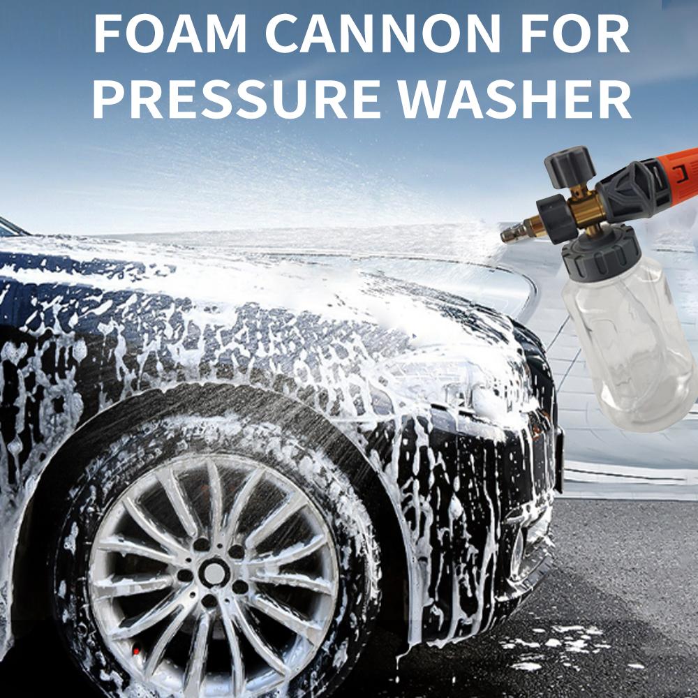 Foam Cannon for Pressure Washer, Car Foam Blaster Adjustable Snow Foam Lance with 14"" Quick