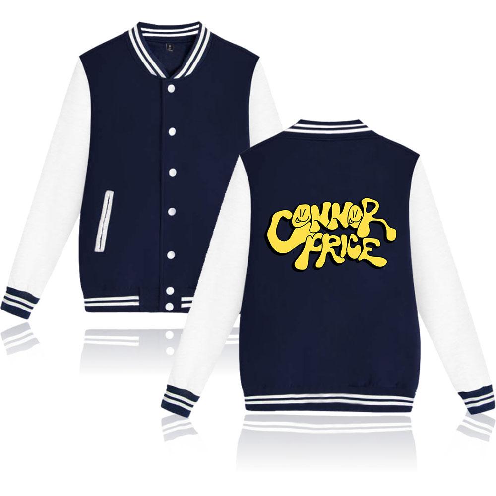 Fashion Connor Price Jacket Women Men Oversized Harajuku Baseball Coat Jacket Female Streetwear Spring Autumn Bomber Outwear