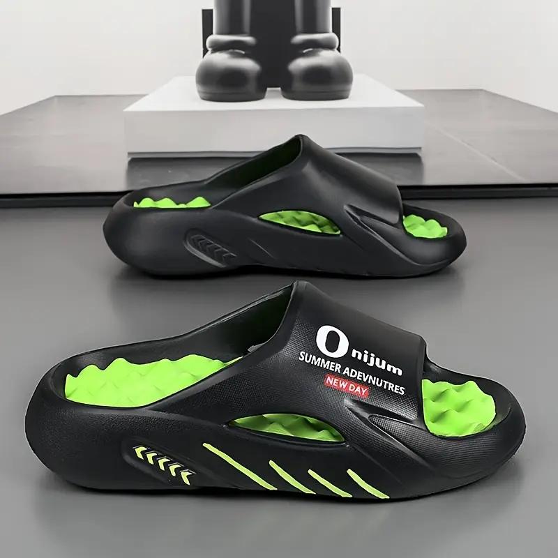 Men's And Women's Colorful Open-toe Breathable Slippers With Massage Particles, Comfortable Non-slip Wear-resistant EVA Sole