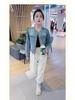Damen Retro Koreanische Colorblock Denimjacke - 2025 Frühjahr/Herbst Kollektion, Lässige Lockere Passform, Kurze Länge