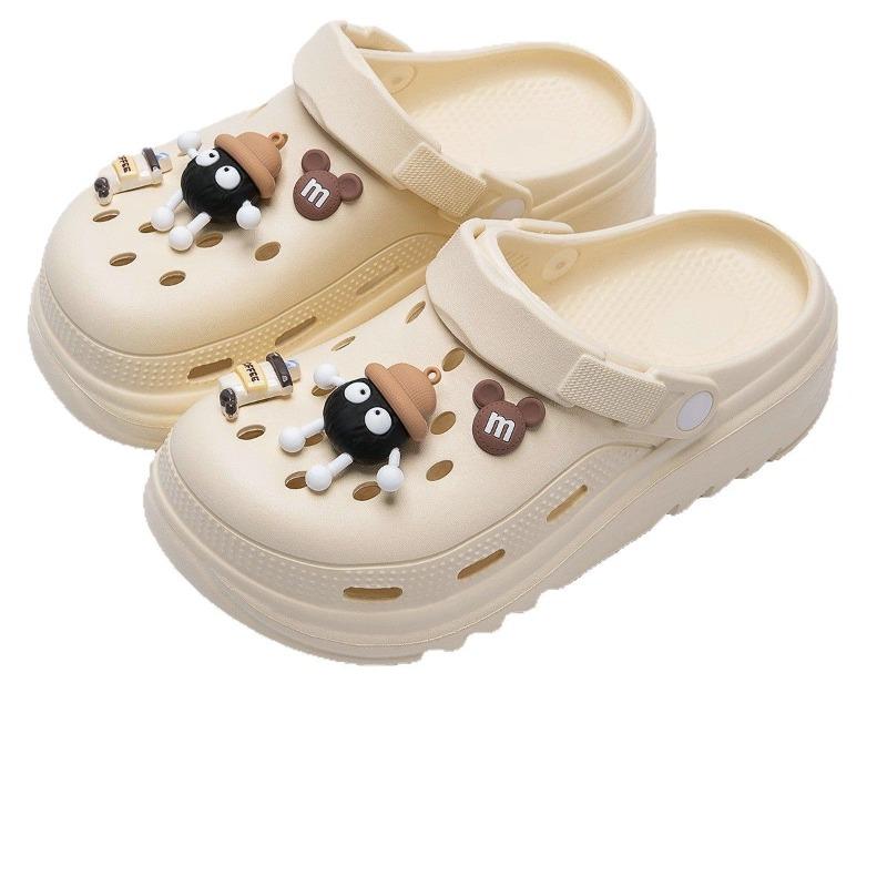 

New Thick-soled Shoes, Crocs, Women s Shoes, Beach Fashion, Anti-slip and Anti-odor Slippers 36/37 кофейный