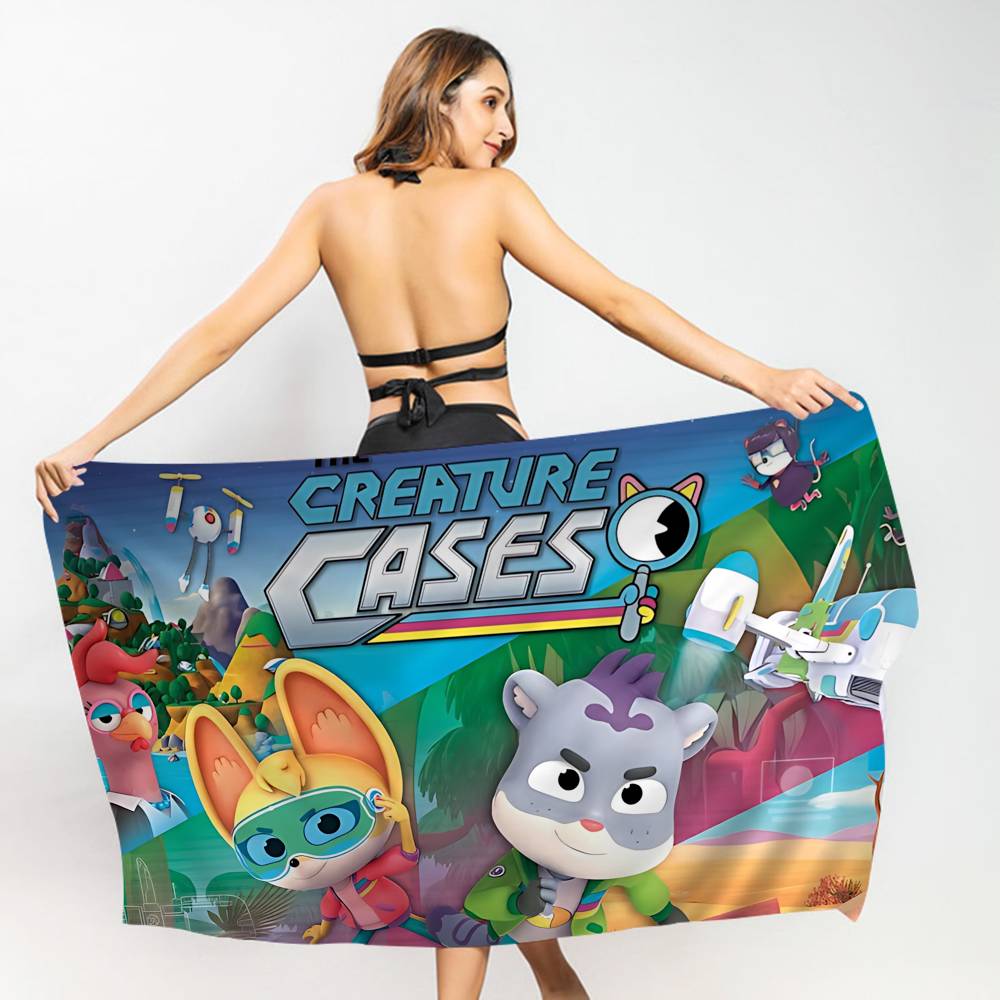 The Creature Cases Anime Bath Towel Microfiber Soft Water Absorbing Breathable For Girl Kids Decorative Cartoon Beach Towel