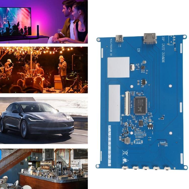 Industrial 800X480/1024X600 50Pin TTL Driver Board LCD HDTV Input Car Monitoring Touchable Control Screen Panel For 4B 3B+