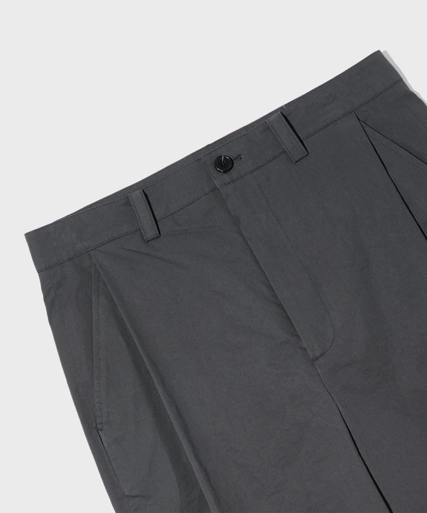 WMC Deep Pleated Chino Pants_Charcoal Grey