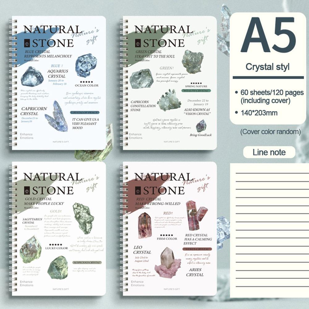 4pcs Retro Notebook A5 Journal Notebook Trendy Spiral Notebook  for Students