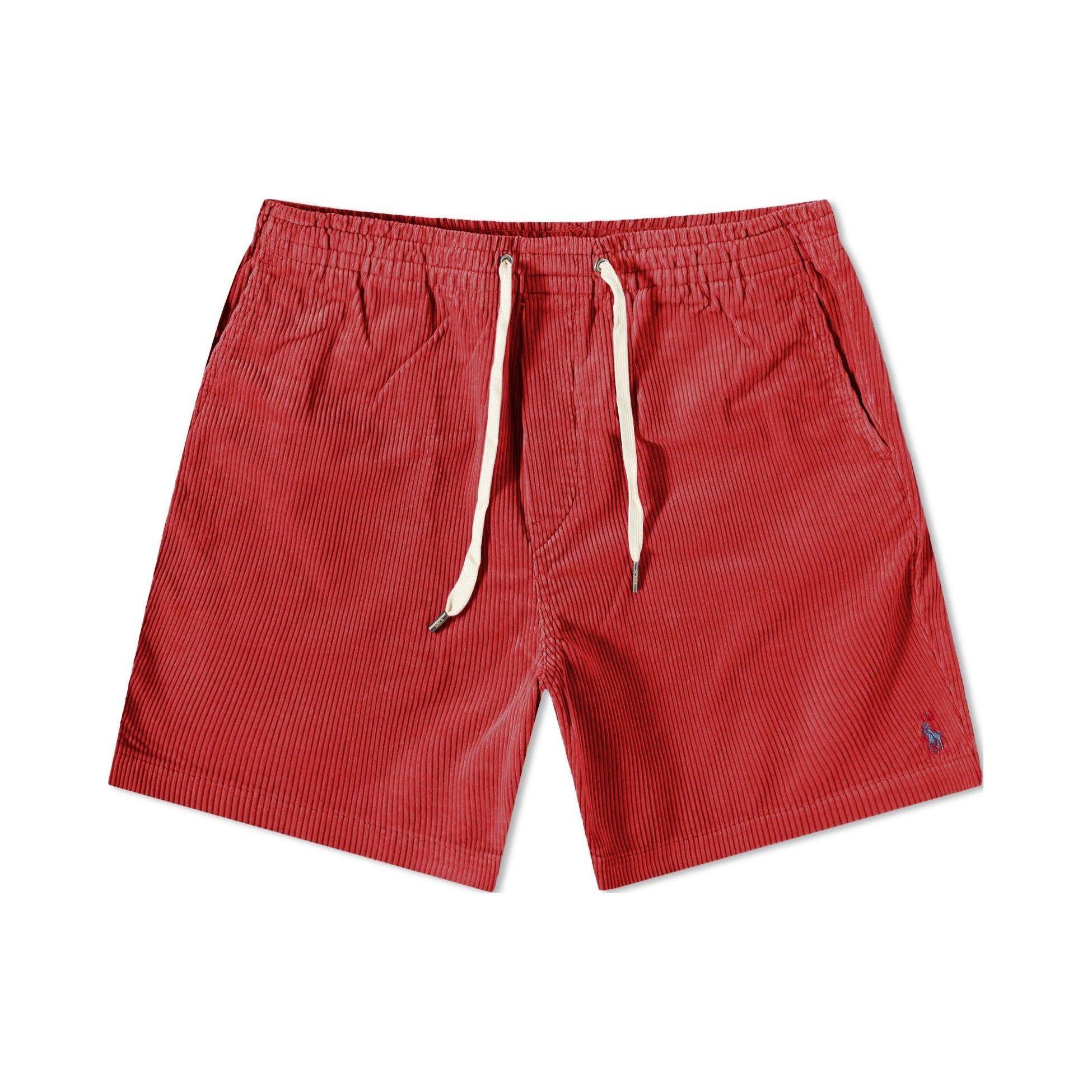 

Polo Ralph Lauren Logo Drawstring Loose Fit Straight Leg Casual Shorts Men shorts Red 710800214-027 L
