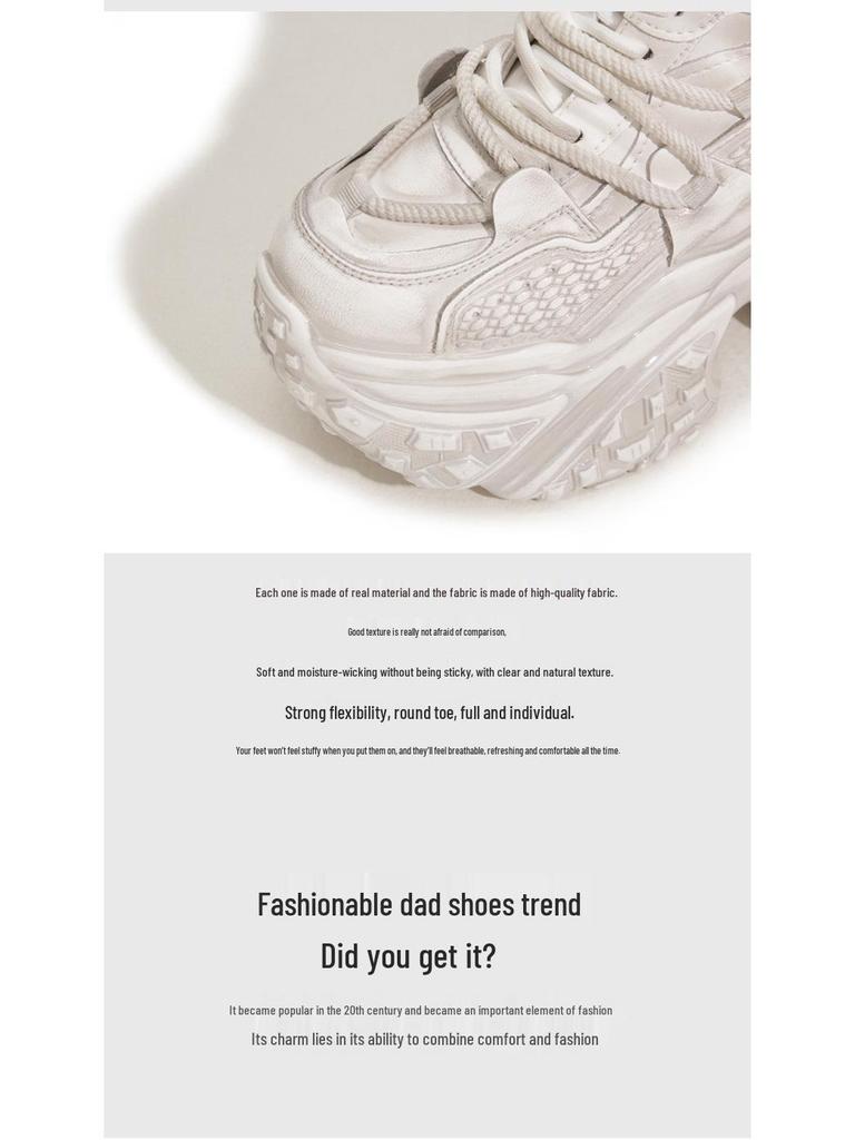 2024 Damen Dicksohlige High-Top Dad Shoes: Trendig, Farbig, Höhenverstärkend, Plus Samt für Winterwärme