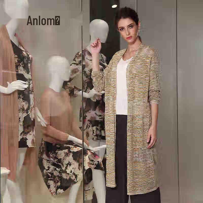 

Женский вязаный кардиган средней длины Anlom 3XL