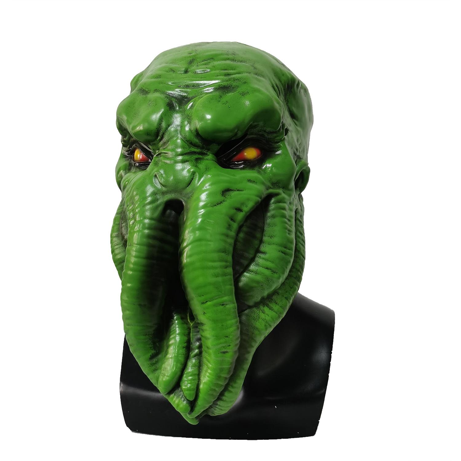 Grüne Kraken-Latexmaske One size fits all adults grün