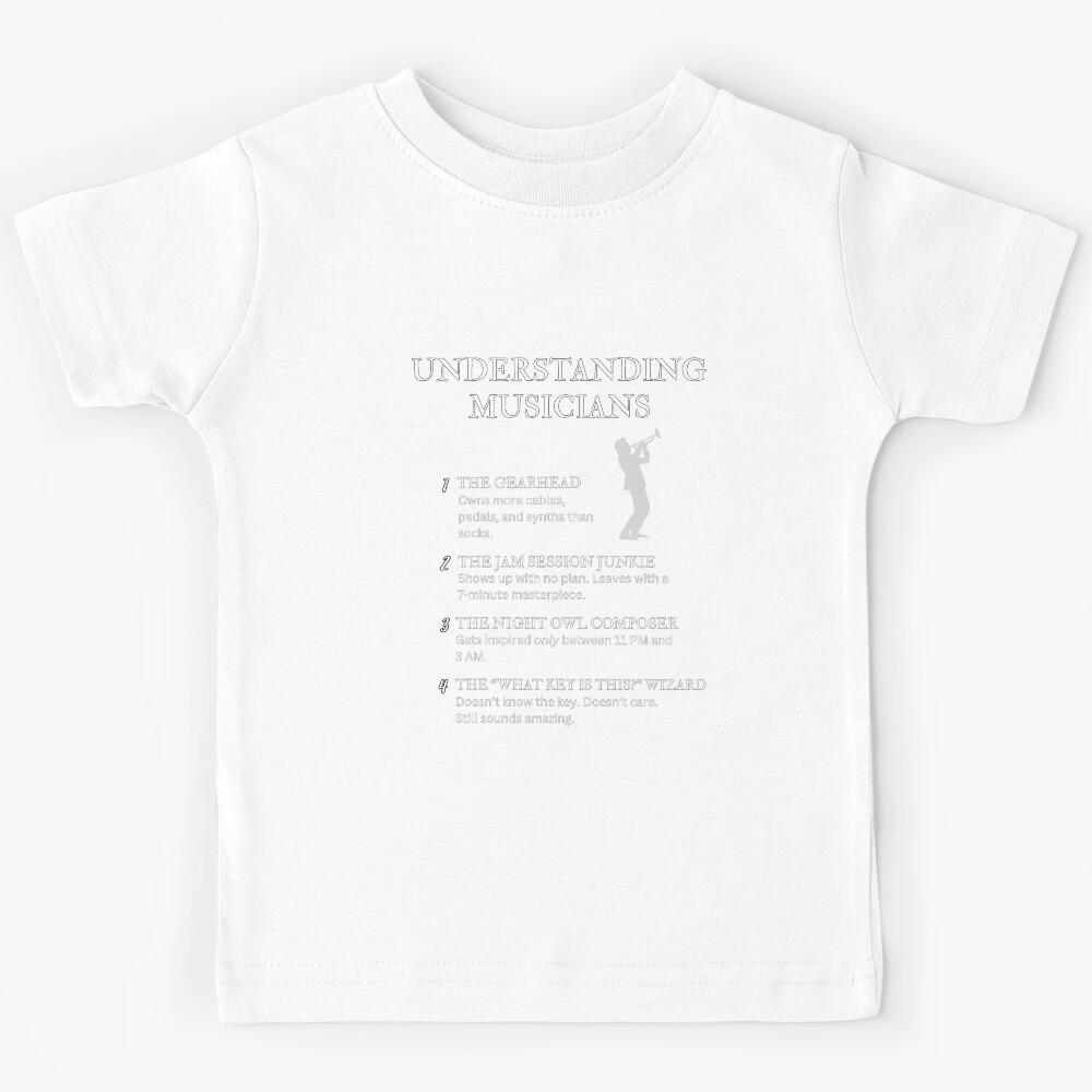 The Many Minds of a Musician - Black Kids T-Shirt 110