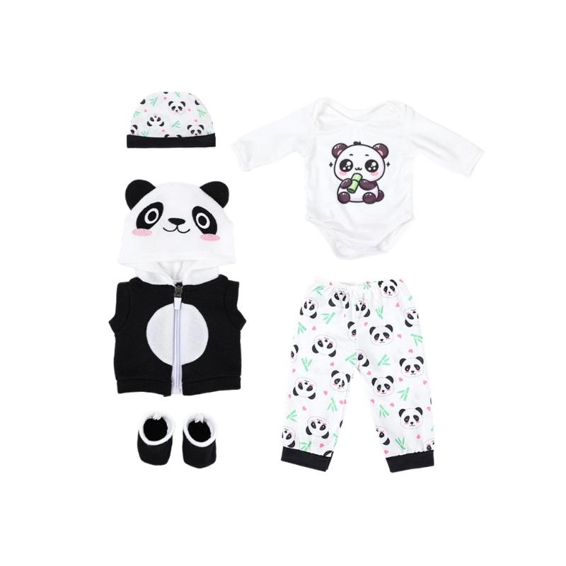 18 Inch Doll Winter Clothes Soft Fleece Cartoon Costume For Girl Dolls Simple Dressing Kids Play Fabric