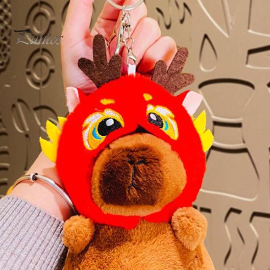 Capybara Turtle Plush Toy Cute Backpack Keychain Pendant Stuffed Animal Super Soft Doll Hanging Pendant
