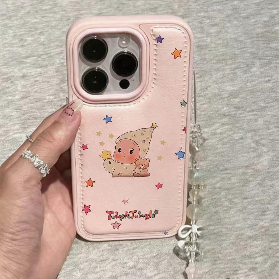 

Pajama Star Little Man Drop-proof Soft Shell for Apple 17 Pro Max - White/Pink Apple 13 Pro