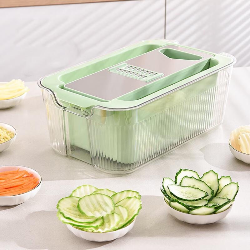 Multi-functional Vegetable Slicer & Grater with Drain Basket