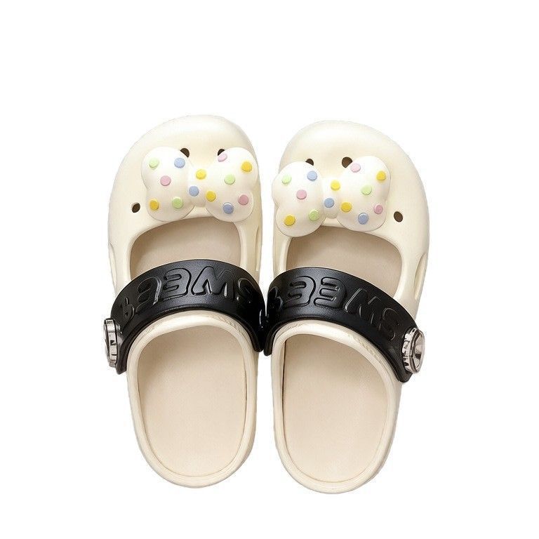 New Cute Cartoon Slippers For Women Fashion Clogs Anti-Slip Summer Shoes Girls Street Sandals 2 Way Wear Beach Slides