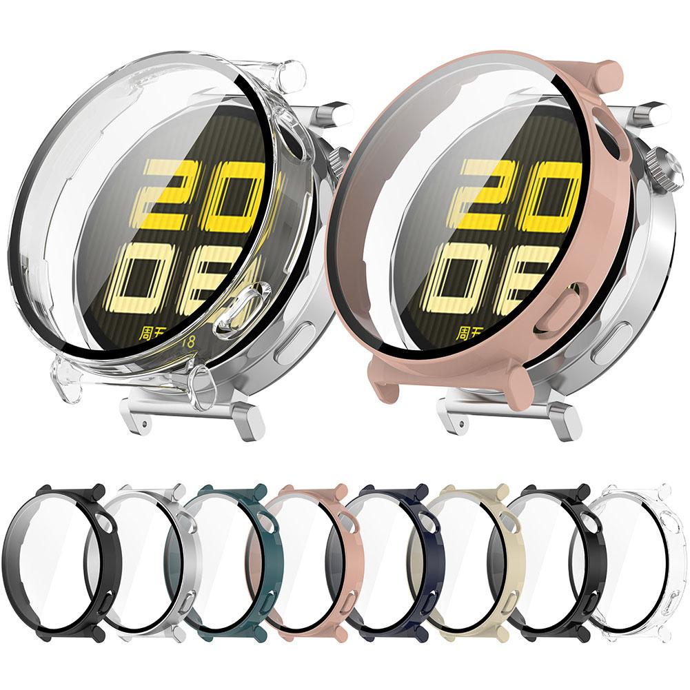 Watch Case Glass+Case Shockproof PC Case+Tempered Glass Screen Protective Case Full Coverage Case for Huawei Watch Pro 46MM/41MM