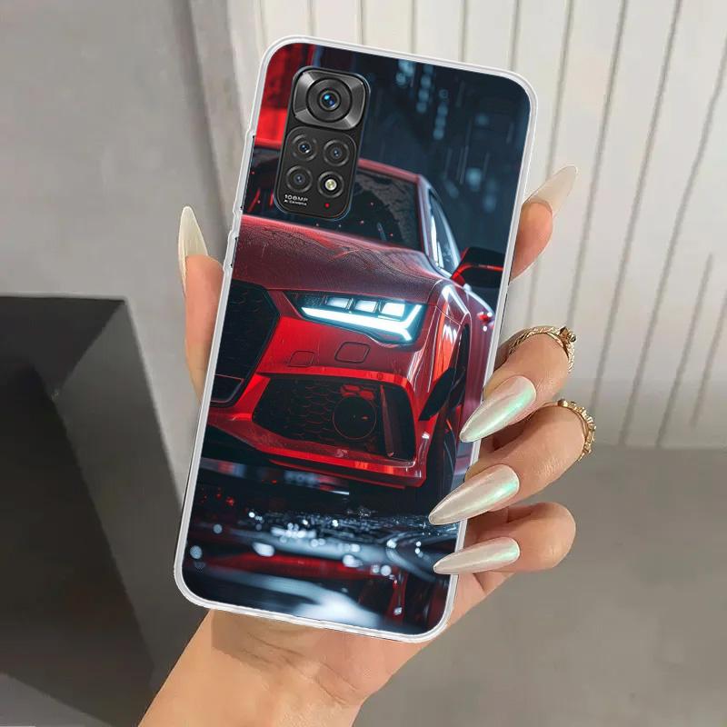 R-S 6 7 8 Sport Car Phone Case for Xiaomi Redmi Note 15 14 14S 13 12S 12 Pro 11S 11 Plus 11T 11E 10S Soft Funda Print Shell Redm