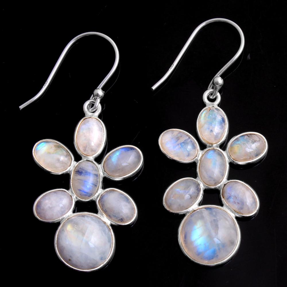 Larimar Silver Charm Earring, Gifts For Her, 925 Sterling Silver Handmade Jewelry, Silver Earring, Women Jewelry, Dangle Earring