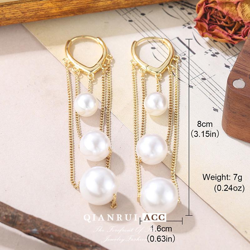 

Elegant Long Tassel Earrings for Women - Stylish Luxury Design, Versatile and Chic Ear Clips 14k Gold Plated