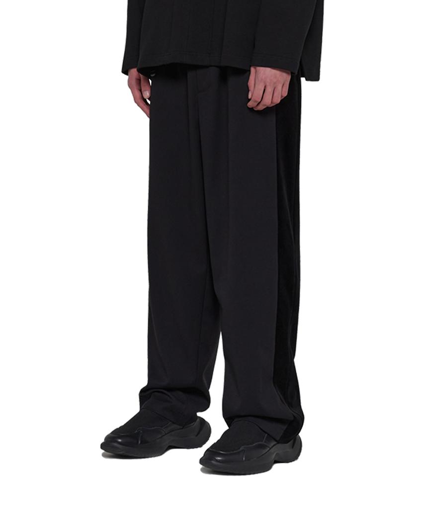 Digeunag Velour Panel Wide Pants (Black)_ Pe3Pa0303