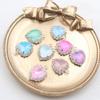 Factory Direct Sales of 10 Pieces of 16 * 20mm Mocha Peach Heart Water Diamond Button Flat Bottom with Loop DIY Clothing Necklac