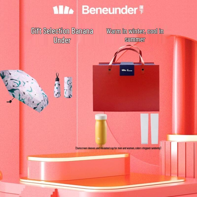 

Beneath UV Protection Floral Five-Fold Umbrella Gift Set