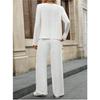 Oversized Cotton Linen Fashion Casual Two-Piece Set Short Sleeve Button Loose Wide Leg Pants Women's Clothing